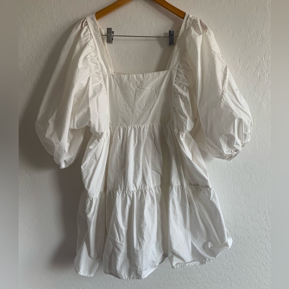 A New Day Cream Dress with Puff Sleeves